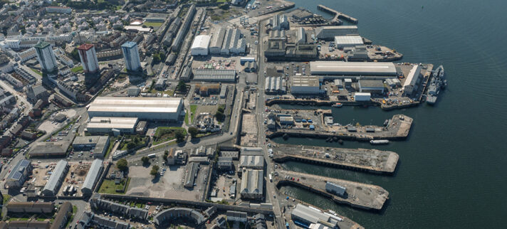 Aerial photograph of the approved site for Plymouth freeport
