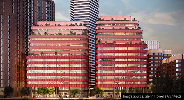 CGI of the 45-storey built to rent residential tower development at Wellington Place in Leeds