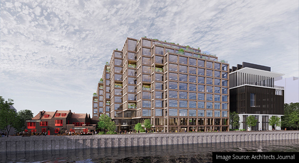 CGI of BREEAM certified Red Lion Court office building in London