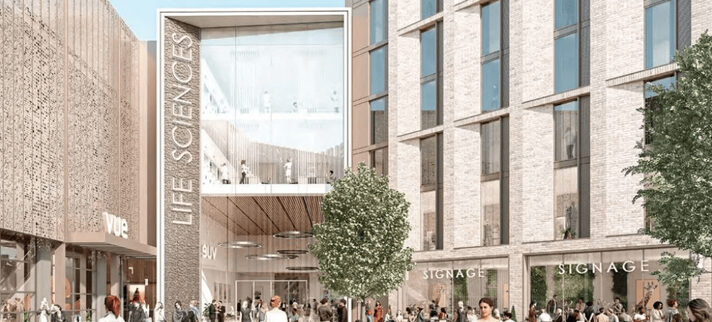 CGI of Grafton Life Sciences Building in Cambridge