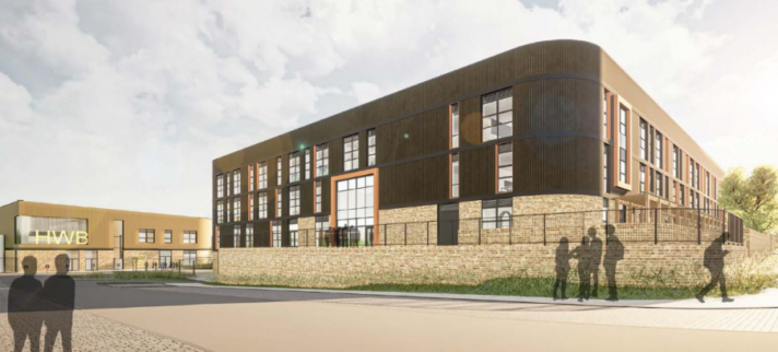 Welsh construction: CGI of Fairwater Community education campus in Cardiff