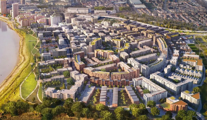 CGI image of the Barking Riverside regeneration project