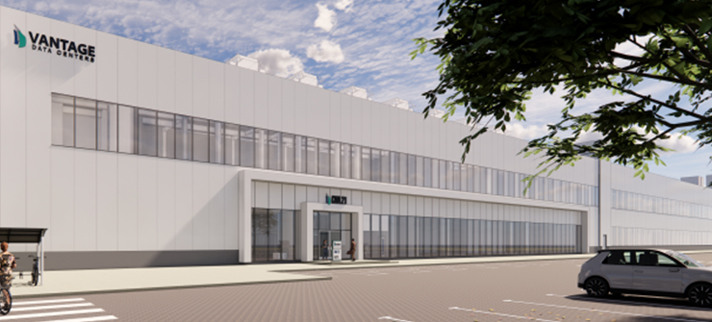 Data centre construction for the proposed CWL2 Data Centre Campus in Barry, South Glamorgan.