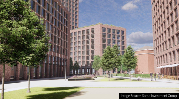 CGI of the Garrison Circus development in Birmingham