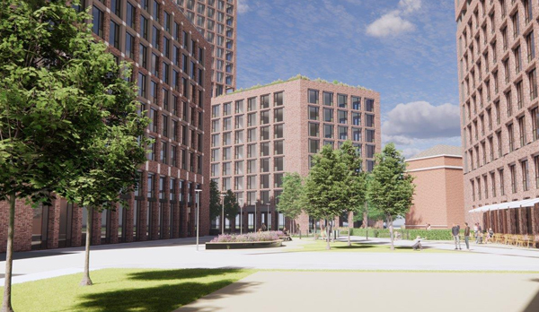 CGI of the Garrison Circus development in Birmingham