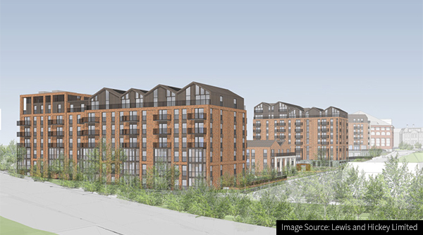 CGI of a social housing project planned for Maidstone, Kent.