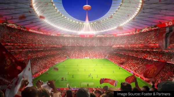 Stadia construction image of Old Trafford by Foster & Partners.