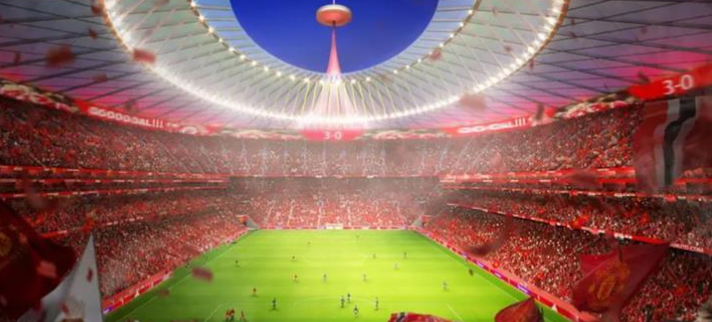 Stadia construction image of Old Trafford by Foster & Partners.