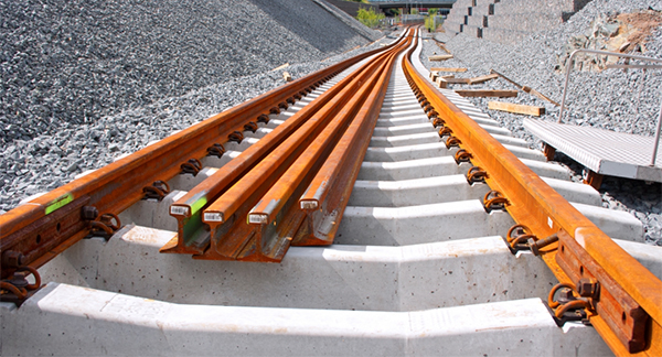 Image of civil engineering work on a railway in the UK.