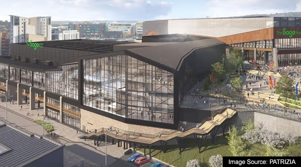 Hotel & leisure construction for the planned Sage Arena in Gateshead