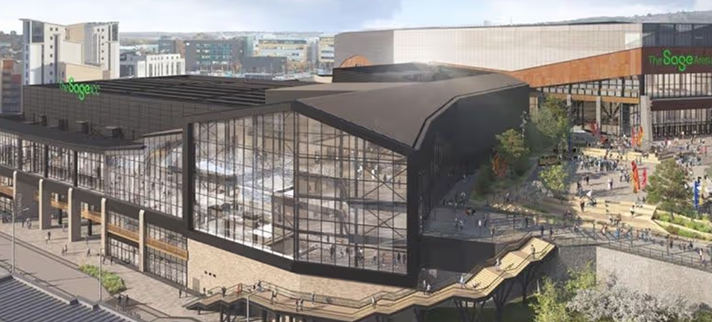 Hotel & leisure construction for the planned Sage Arena in Gateshead