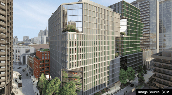 1 Silk Street office development at Barbican, central London