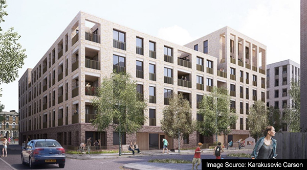 London Borough of Hackney’s Kings Crescent Estate social housing construction development.